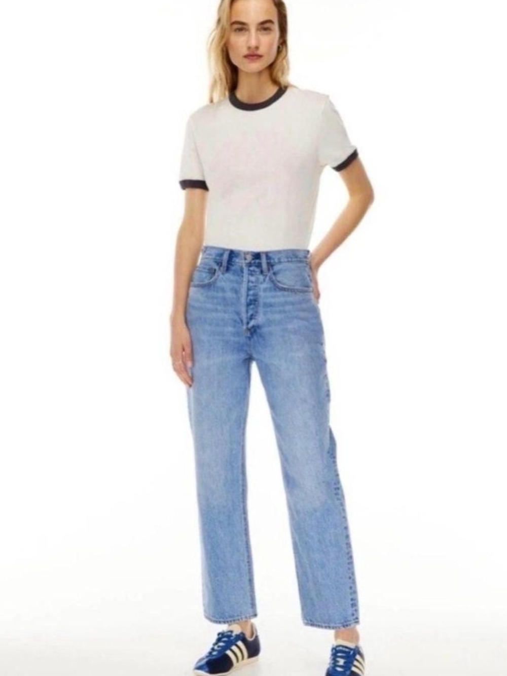 Aritzia Denim Forum The Joni High -Rise Loose Jeans Light Wash 28 29L